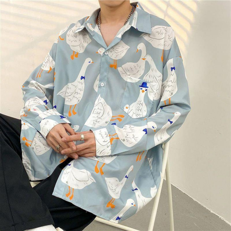 Oversized Pattern-Printed Blouses