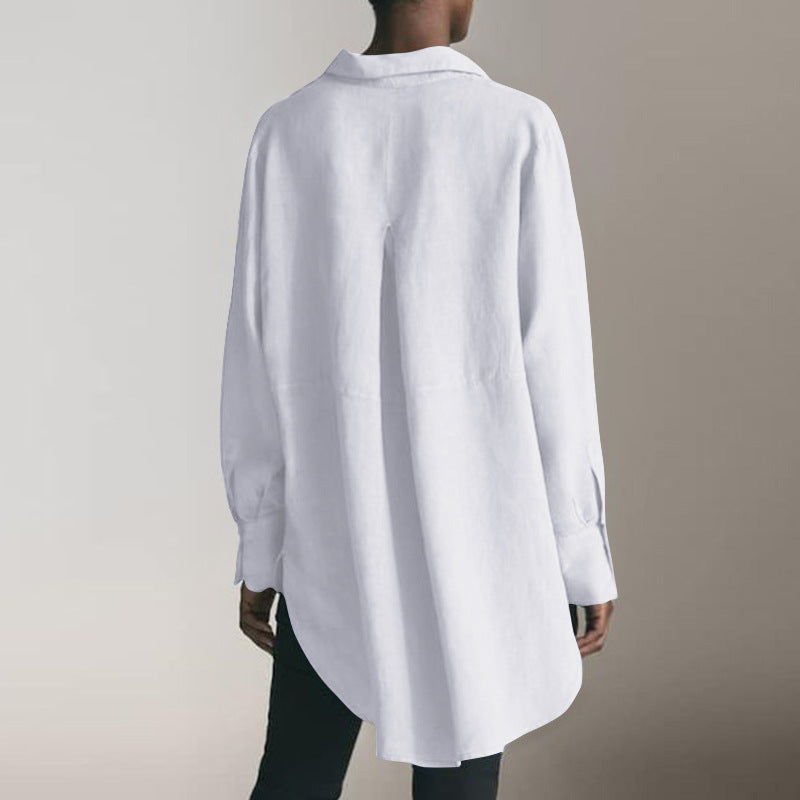 Classic Long Button Up Waist Top