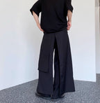 Multi Layered Irregular Large Skirt Pants