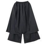 Japanese Style Pant Skirt - Cropped Wide-leg