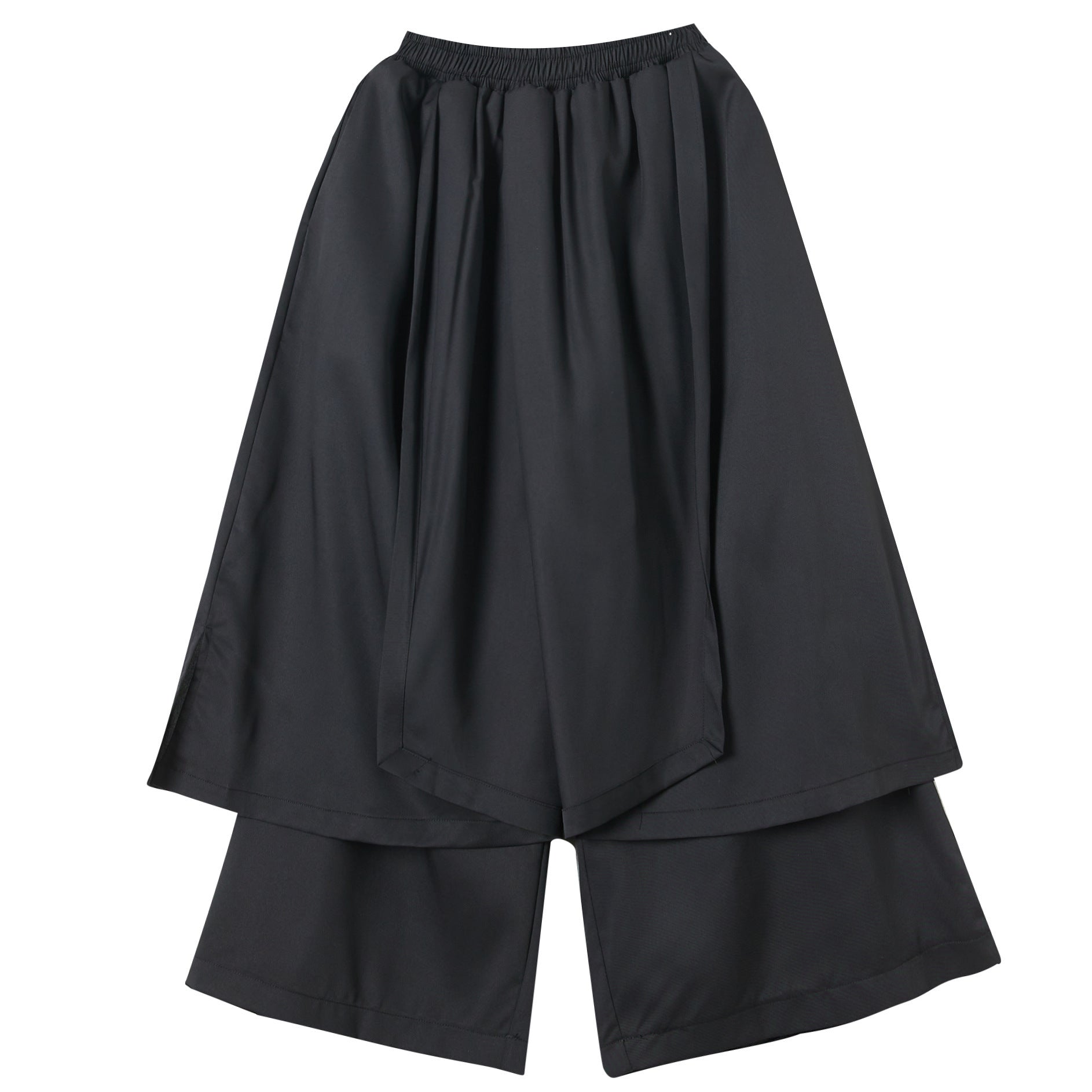 Japanese Style Pant Skirt - Cropped Wide-leg