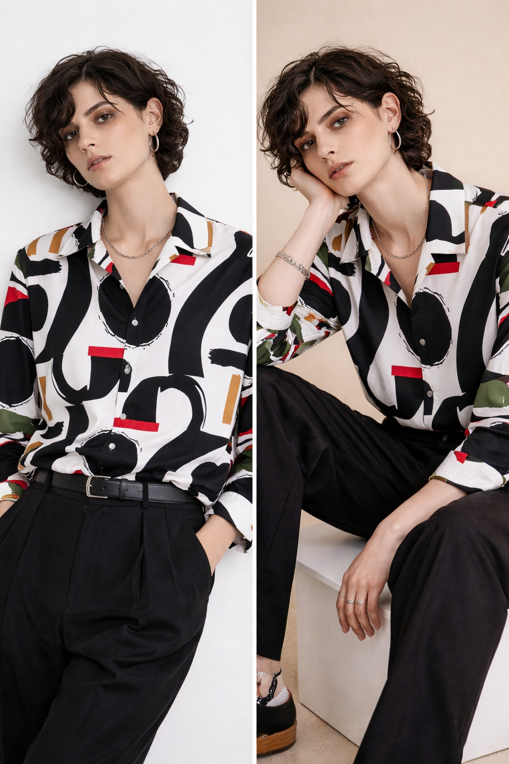 Dashes and Dots Pattern Shirt