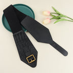 Needle Buckle Wide Elastic Belt Alligator Texture