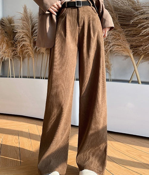 Slimming Casual High Waist Drooping Wide Leg Pants