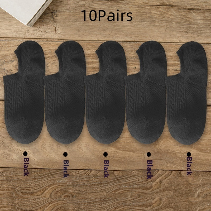 Patterned Weave Ankle Socks