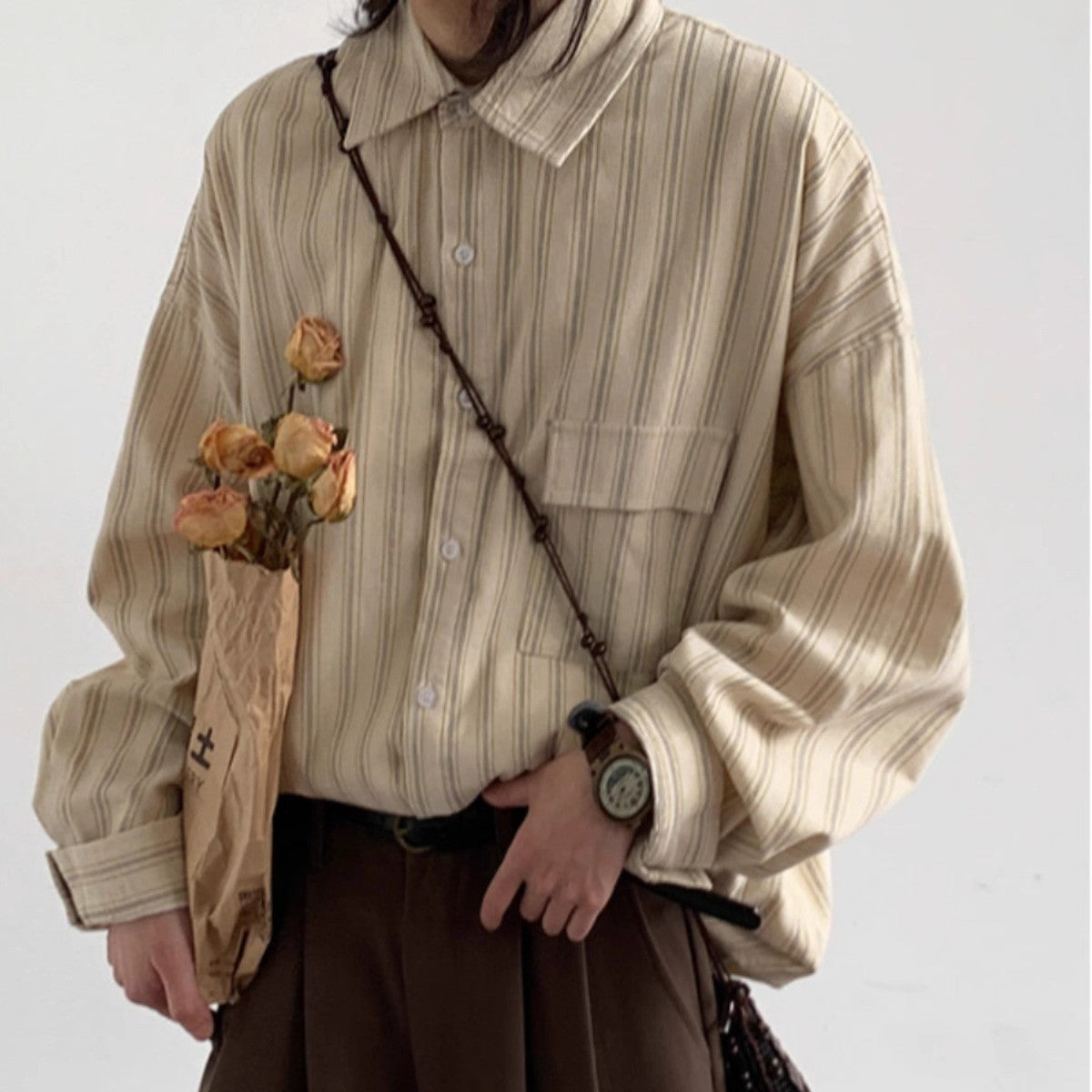 Japanese-style Retro Loose Long Sleeve Shirt