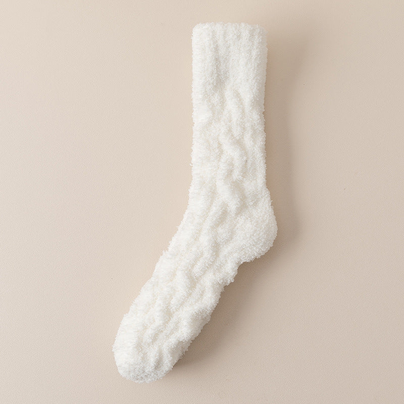 Warm Fuzzy Coral Socks