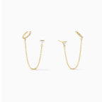 Fine Silver Choker Tassel Stud Earrings