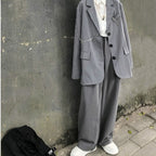 Loose Two-piece Suit w/ Accessories