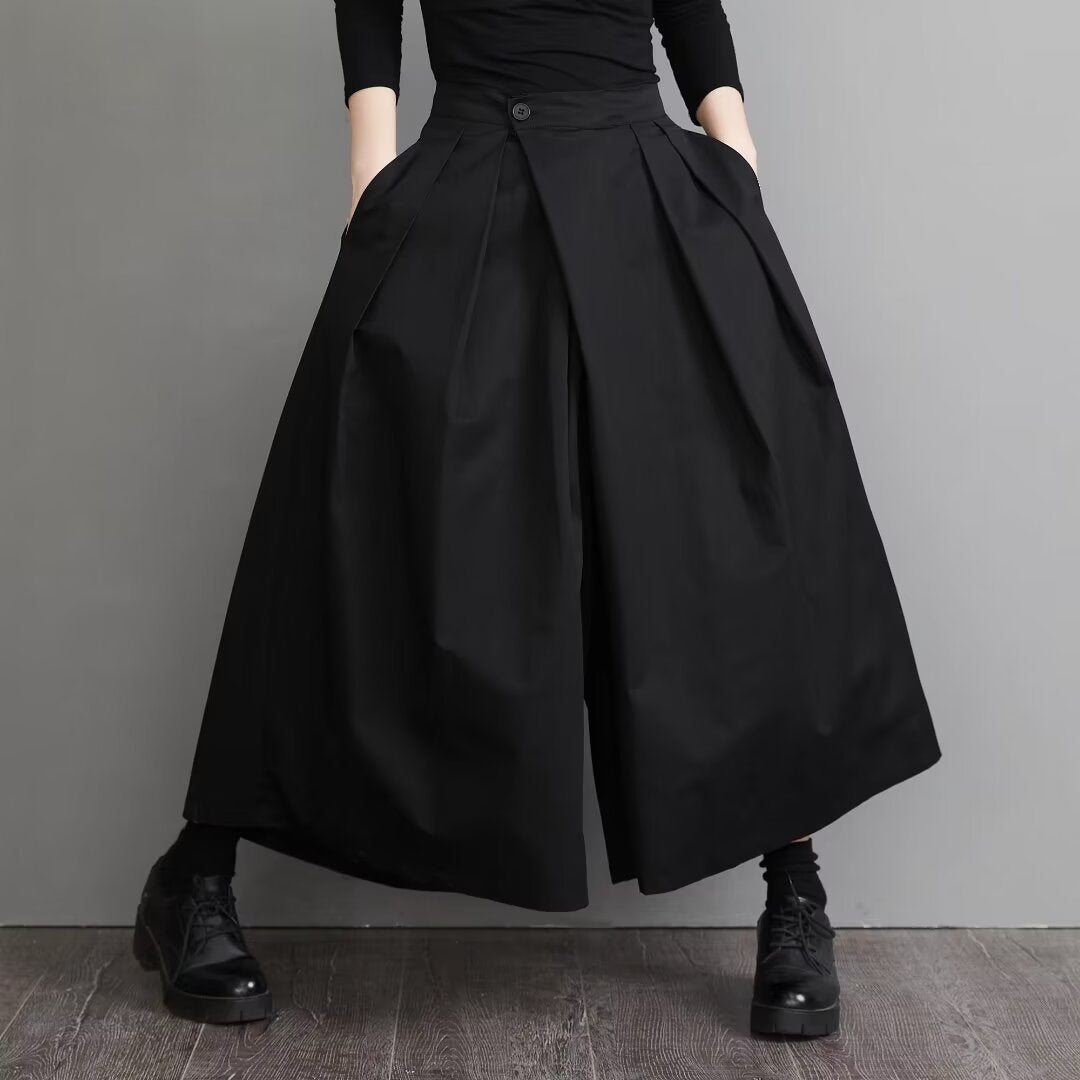 High Waist Modern Japanese Extra Wide Leg Pants