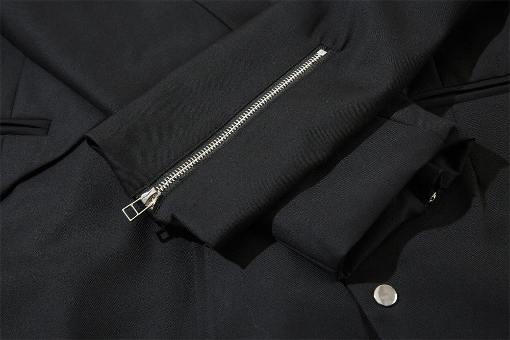 Designer Zipper Casual Suit Jacket