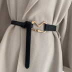 Thin Decoration Belt With Knot Loop
