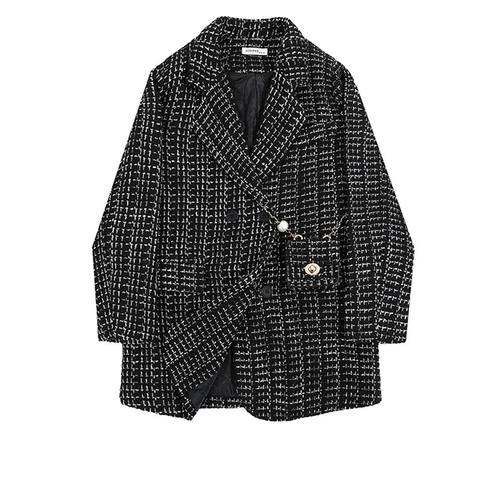 Retro Tweed Suit Jacket