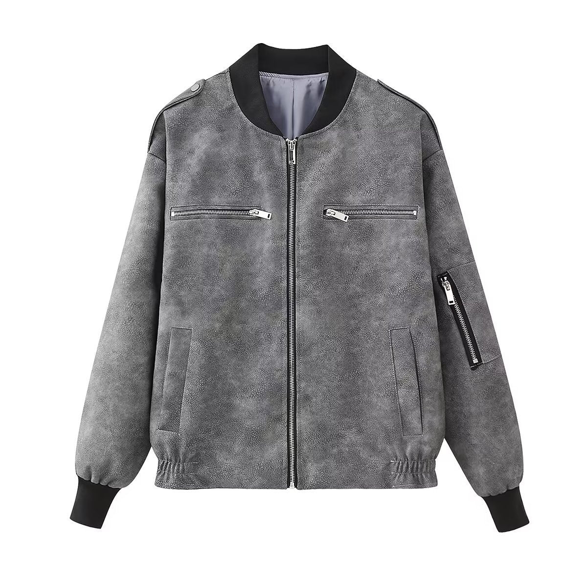 Casual Street Pleather Jacket