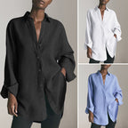 Classic Long Button Up Waist Top