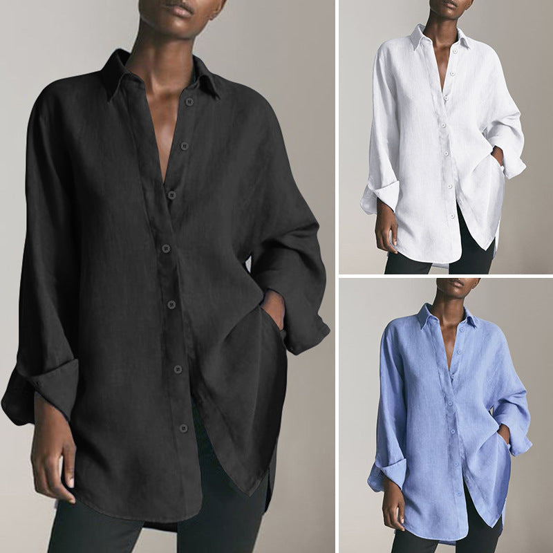 Classic Long Button Up Waist Top