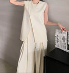 Asymmetric Profile Vest Suit (Separate or Together)