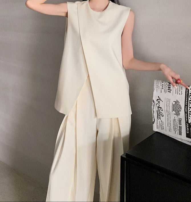 Asymmetric Profile Vest Suit (Separate or Together)