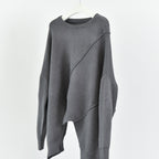 Asymmetrical Stitching Japanese Style Batwing Sweater
