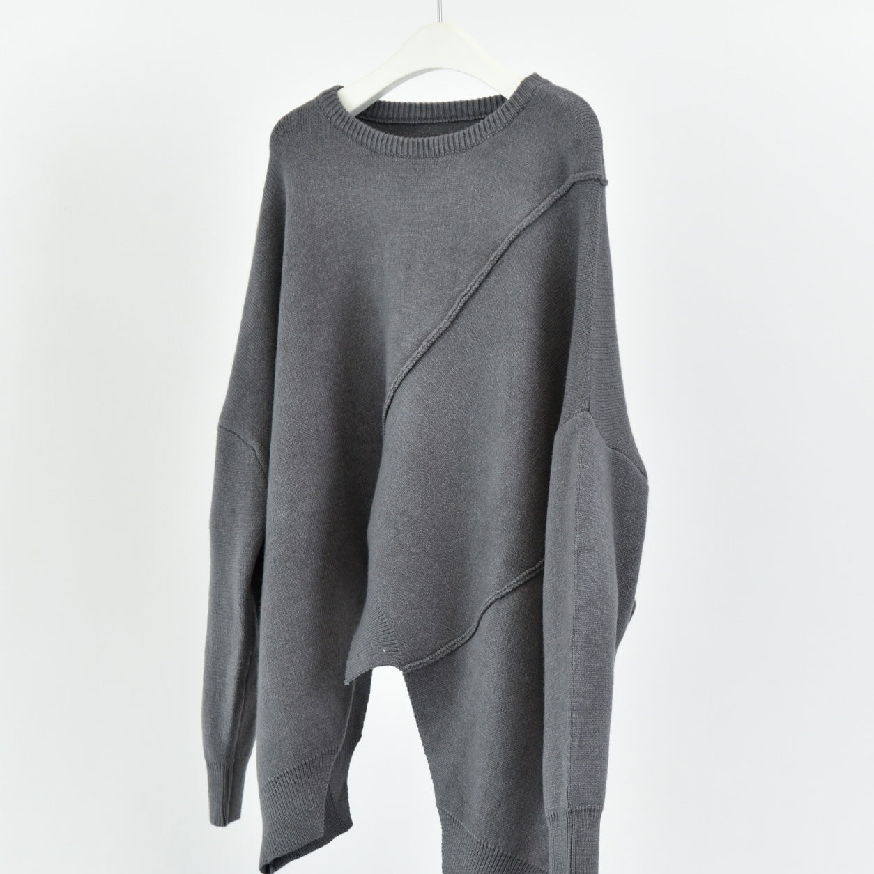 Asymmetrical Stitching Japanese Style Batwing Sweater