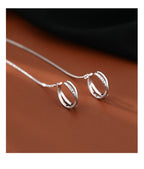 Threaded Tassel Earring w/ Jeweled Clip