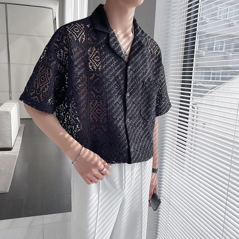 High-grade Cuban Collar Airy Shirt