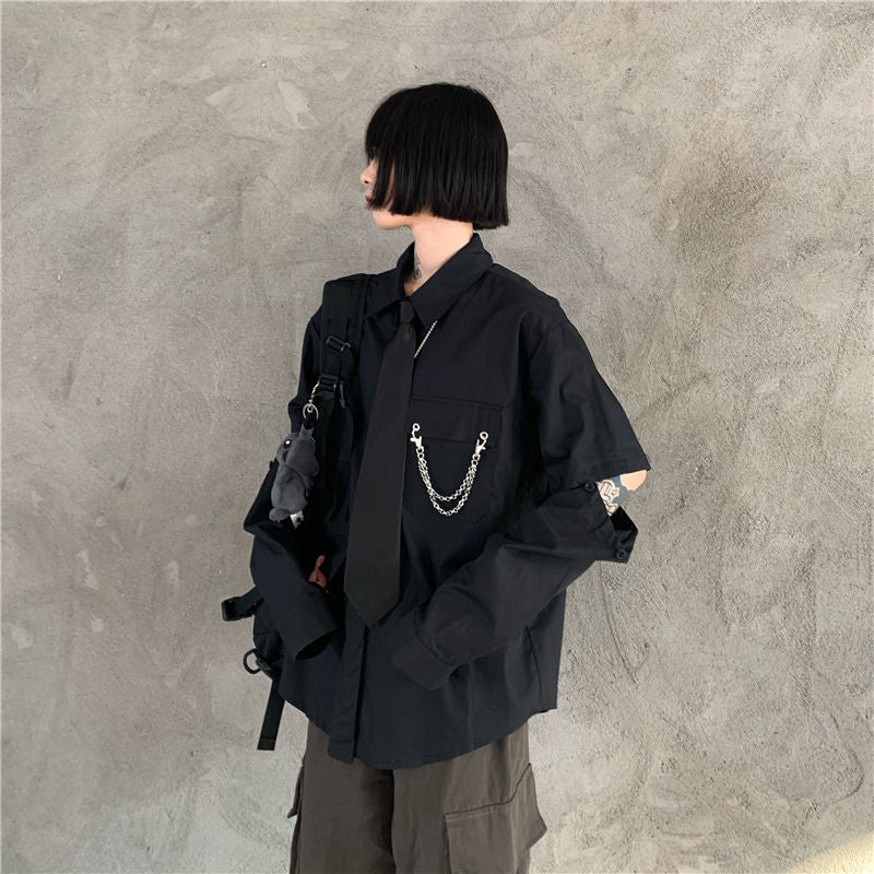 Modern Underground Detachable Long-Sleeve Shirt