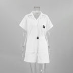 Casual Short-sleeved Shirt & Shorts Linen Suit