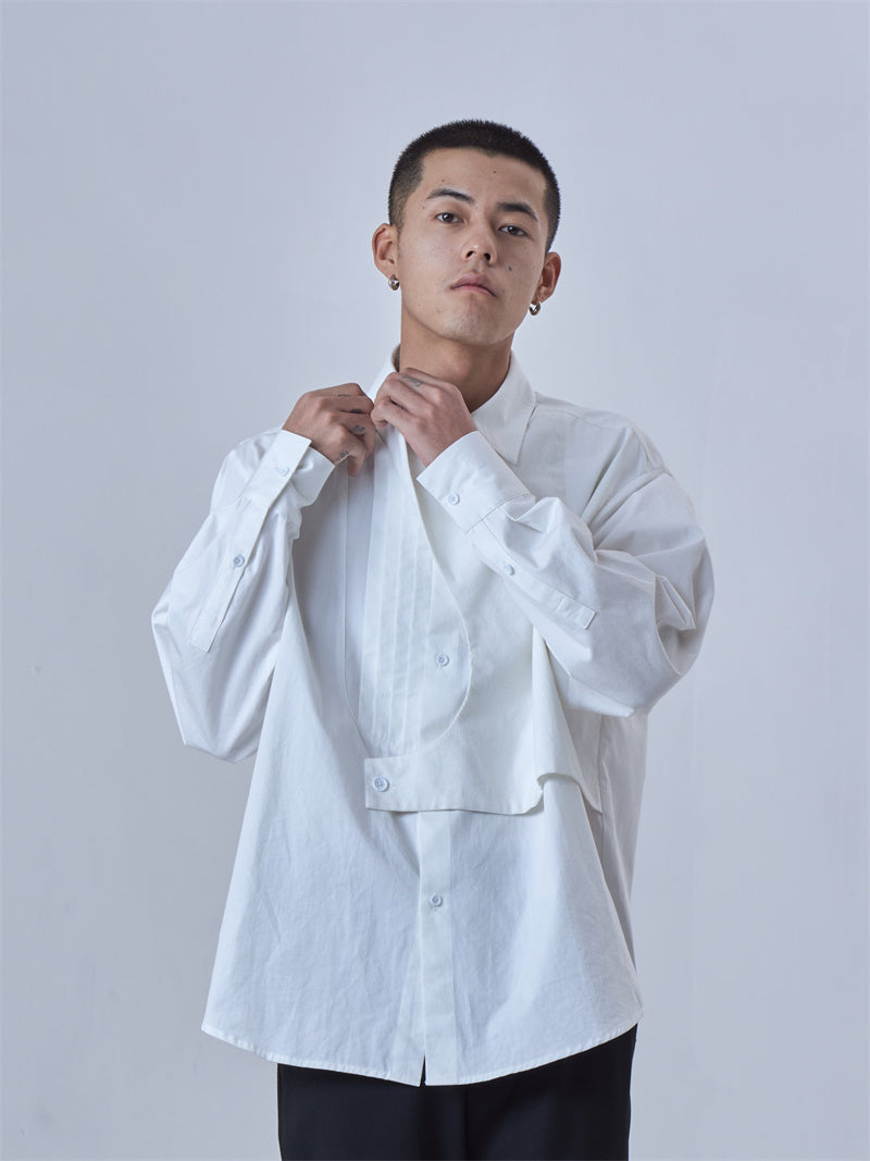 Deconstructed Loose Long Sleeve Shirt