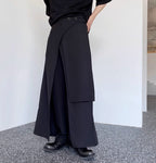 Multi Layered Irregular Large Skirt Pants