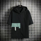 Hooded T-shirt Stretch Street Shorts Suit
