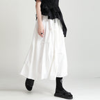 Loose High Waist Mid-length Niche A-Line Skirt