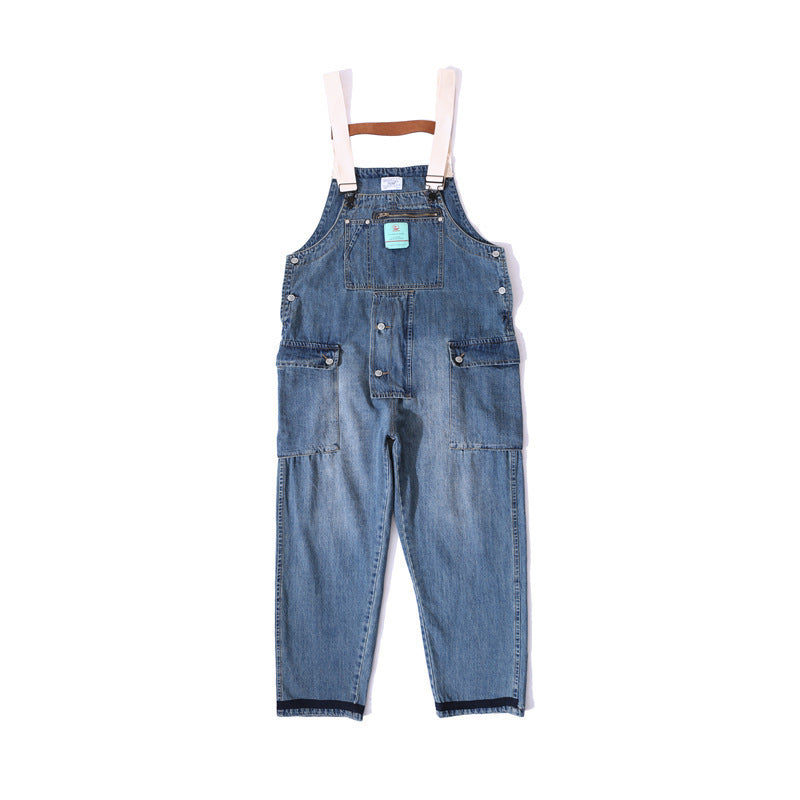 Japanese Style Street Overall Jeans