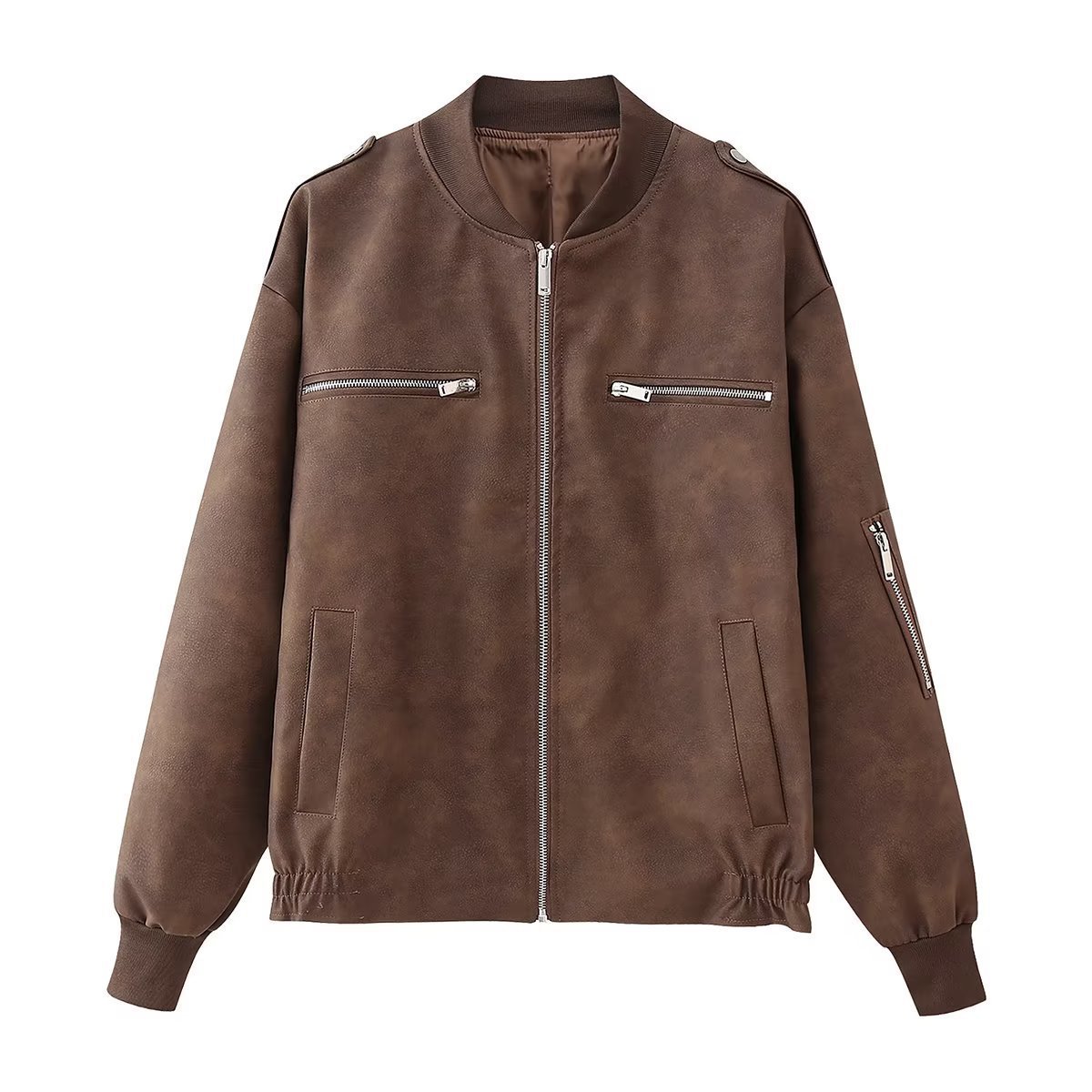 Casual Street Pleather Jacket
