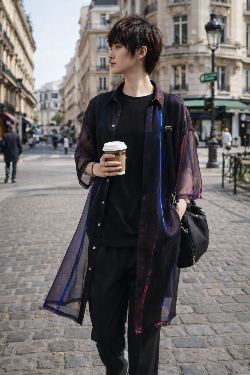 Neon Mesh Cardigan