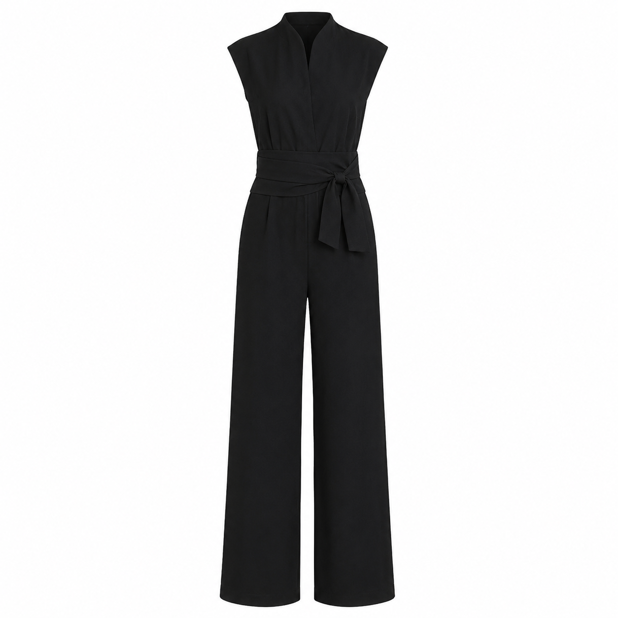 Sleeveless V-neck Casual Wide Leg Jumpsuit