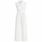 Sleeveless V-neck Casual Wide Leg Jumpsuit