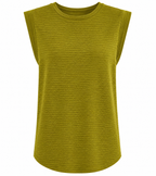 Pleated Round Neck Sleeveless Shirt